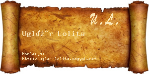 Uglár Lolita névjegykártya